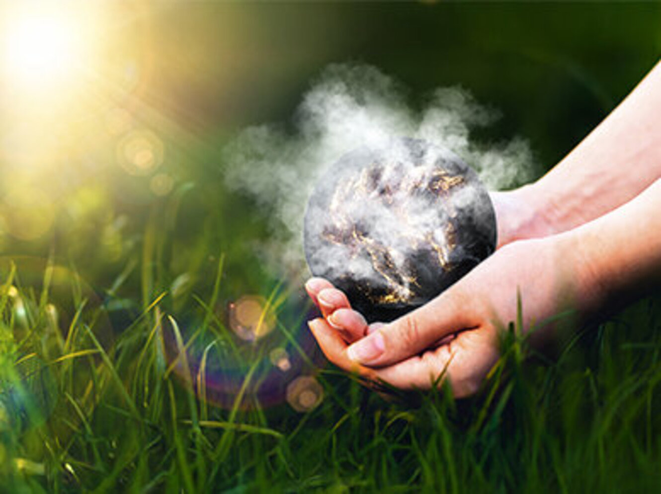 Earth planet clean and protected vs dirty and polluted.