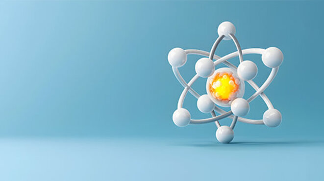 Detailed 3D of Oxygen Atom with Spinning Electrons in Precise Orbital Paths