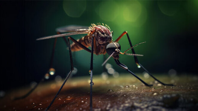 mosquito close-up, AI-generated