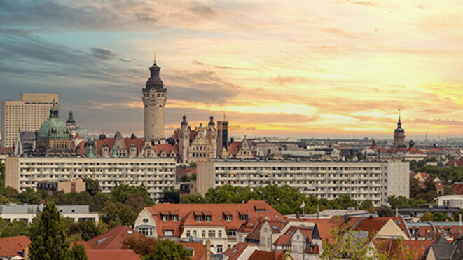 Panorama of the city of Leipzig