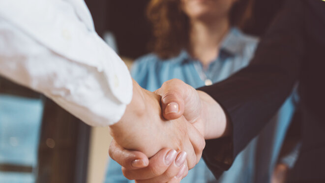 people shaking hands. partnership, meeting at conference. 