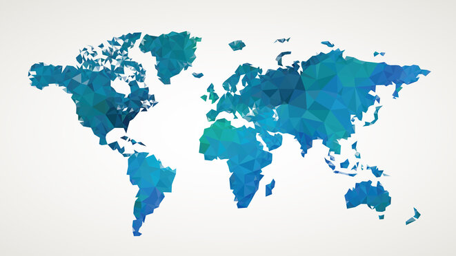 Abstract illustration pattern of a world map