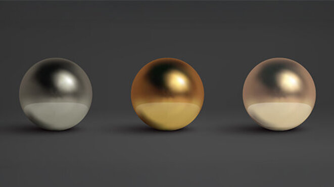 Metal balls set: Pearl, black metal,brass,silver. 